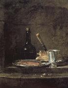 Jean Baptiste Simeon Chardin Silver glasses have lunch oil painting artist